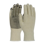 imagen de PIP 36-C330PD Black/White Small Cotton/Polyester General Purpose Gloves - PVC Dotted Palm & Fingers Coating - 8.9 in Length - 36-C330PD/S