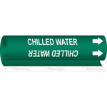 imagen de Brady 178469 Marcador de tubería de envoltura - 0.375 pulg. to 0.5 pulg. - Agua - Poliéster - Blanco sobre verde - B-689