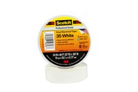 imagen de 3M Scotch 35 White PVC Insulating Tape - 3/4 in x 66 ft - 0.75 in Wide - 7 mil Thick - 10828