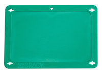 imagen de Brady 41929 Verde Rectángulo Plástico Etiqueta en blanco para válvula - Ancho 4 pulg. - Altura 2 1/2 pulg. - B-418