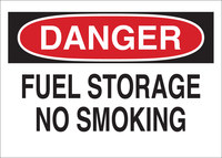 imagen de Brady B-302 Poliéster Rectángulo Cartel de material inflamable Blanco - 10 pulg. Ancho x 7 pulg. Altura - Laminado - 85189