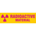 imagen de Brady B-302 Poliéster Rectángulo Cartel de peligro de radiación Amarillo - 17754LS
