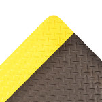 imagen de Notrax Cushion Trax Ultra Tapete de piso antifatiga y ergonómico 975 975S0312YB - 3 pies x 12 pies - PVC - Placa de diamante - Amarillo/negro - 975 3 X 12 YB