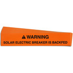 imagen de Brady 149851 Negro sobre naranja Rectángulo Vinilo Etiqueta de sistema de paneles solares - Ancho 4 pulg. - Altura 1 pulg. - 61360