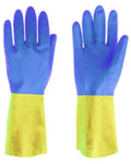 imagen de Red Steer 124 Blue/Yellow Large Neoprene/Rubber Cleaning Gloves - 13 in Length - 124-L