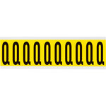 imagen de Brady 3440-Q Etiqueta en forma de letra - Q - Negro sobre amarillo - 7/8 pulg. x 2 1/4 pulg. - B-498