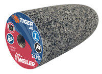 imagen de Weiler Tiger AO Óxido de aluminio Cono abrasivo - 24 grano - Accesorio Tuerca roscada - 1 1/2 pulg. longitud - Agujero Central 3/8-24 UNF - 68305