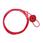 imagen de Brady Rojo Acero Dispositivo de bloqueo de cable 50932 - Longitud 8 pies - 754476-50932