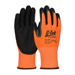 imagen de PIP G-Tek PolyKor 16-345OR Orange/Black Large Cut-Resistant Gloves - ANSI A3 Cut Resistance - Nitrile Palm & Fingers Coating - 16-345OR/L