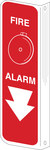 imagen de Brady B-401 Poliesterino de alto impacto Cartel de alarma de incendios Rojo - 12 pulg. Ancho x 4 pulg. Altura - 50687
