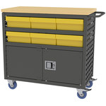 imagen de Akro-mils Carro de estante con persianas MA3618CLD1YEL - 800 lb capacidad - Negro - Acero - MA3618CLD1 YELLOW