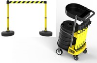 imagen de Banner Stakes PLUS Paquete de carro y pancarta PL4008T - Amarillo/negro - banner stakes pl4008t