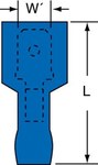 imagen de 3M Scotchlok MNG14-250DMIX Azul Unido Nailon Terminal de desconexión rápida embutido - Longitud 0.95 pulg. - 58774