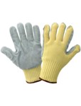 imagen de Global Glove K300LFE Gris/Amarillo Pequeño Kevlar/Cuero Guantes resistentes a cortes - k300lfe sm