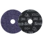 imagen de 3M Scotch-Brite Disco de acondicionamiento de superficies de cambio rápido 67233 - Cerámica con forma de precisión - 4-1/2 pulg. - X-Extra Grueso - 60+