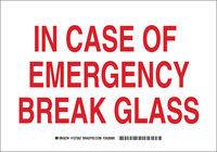 imagen de Brady B-555 Aluminio Rectángulo Cartel en caso de emergencia Blanco - 10 pulg. Ancho x 7 pulg. Altura - 127260