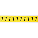 imagen de Brady 3430-7 Etiqueta de número - 7 - Negro sobre amarillo - 7/8 pulg. x 1 1/2 pulg. - B-498