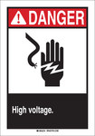 imagen de Brady B-401 Poliestireno Rectángulo Cartel de seguridad eléctrica Blanco - 10 pulg. Ancho x 14 pulg. Altura - 45080