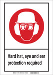 imagen de Brady B-946 Vinilo Rectángulo Cartel de PPE - 5 pulg. Ancho x 7 pulg. Altura - Adhesivo sensible a la presión - 119526