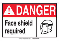 imagen de Brady B-555 Aluminio Rectángulo Cartel de PPE - 14 pulg. Ancho x 10 pulg. Altura - 119937