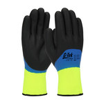 imagen de PIP G-Tek PolyKor 41-1415 Hi-Vis Yellow/Black/Blue Large Cold Condition Glove - Nitrile Foam Coating - 11 in Length - 41-1415/L