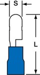 imagen de 3M Scotchlok MVU14-156DMX-A Azul Unido Vinilo Terminal de desconexión rápida embutido - Longitud 0.83 pulg. - 58867