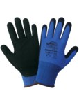imagen de Global Glove 580XFT Blue and Black Large Nylon/Spandex Work Gloves - Polymer Foam Coating - 508XFT
