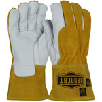 imagen de PIP Ironcat 6243 Brown XL Grain Goatskin Welding Glove - Straight Thumb - ANSI A4 Cut Resistance - 6243/XL