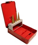 imagen de Cle-Line 1874-TN Multi Stepped Reduced Shank Drill Set C20326 - Right Hand Cut - Split 118° Point - TiN Finish - Straight Flute - High-Speed Steel