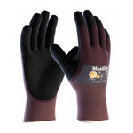 imagen de PIP MaxiDry 56-425 Black/Purple Small Lycra/Nylon Work Gloves - EN 388 1 Cut Resistance - Nitrile Palm & Fingers Coating - 9.8 in Length - 56-425/S