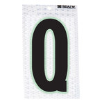 imagen de Brady 3000-Q Etiqueta en forma de letra - Q - Negro sobre plateado - 1 1/2 pulg. x 2 3/8 pulg. - B-309