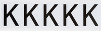 imagen de Brady 9714-K Etiqueta en forma de letra - K - Negro sobre blanco - 1 13/16 pulg. x 2 1/4 pulg. - B-946
