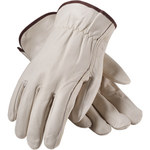 imagen de PIP 68-118 White Large Grain Cowhide Leather Driver's Gloves - Straight Thumb - 9.8 in Length - 68-118/L