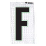 imagen de Brady 3000-F Etiqueta en forma de letra - F - Negro sobre plateado - 1 1/2 pulg. x 2 3/8 pulg. - B-309