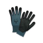 imagen de West Chester 715SBP Black/Gray Large Nylon Work Gloves - Bi-Polymer Dotted Palm & Fingers Coating - 9.875 in Length - 715SBP/L