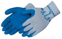 imagen de Red Steer Atlas Fit 300 Blue/Gray Large Cotton/Polyester Work Gloves - Rubber Palm Only Coating - 300 LG