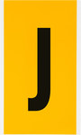 imagen de Brady 1570-J Etiqueta en forma de letra - J - Negro sobre amarillo - 5 pulg. x 9 pulg. - B-946