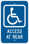 imagen de Brady B-959 Aluminio Rectángulo Señal de acceso al edificio y aparcamiento deshabilitado Azul - 12 pulg. Ancho x 18 pulg. Altura - 113314