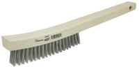 imagen de Weiler Stainless Steel Hand Wire Brush - 2.3 in Width x 13.7 in Length - 0.012 in Bristle Diameter - 44057