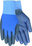 imagen de Red Steer 306 Black/Blue Large Nylon Work Gloves - Nitrile/PVC Dotted Palm & Fingers Coating - Rough Finish - 306-L