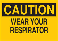 imagen de Brady B-302 Poliéster Rectángulo Cartel de respirador Amarillo - 10 pulg. Ancho x 7 pulg. Altura - Laminado - 88585