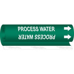 imagen de Brady 178515 Marcador de tubería de envoltura - 2.5 pulg. to 4.875 pulg. - Agua - Poliéster - Blanco sobre verde - B-689
