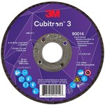 imagen de 3M Cubitron 3 Cut and Grind Wheel 90014 - Type 27 (Depressed Center) - 4 1/2 in - Precision Shaped Ceramic Aluminum Oxide - 36+