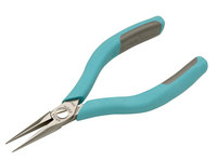 imagen de Xcelite by Weller Steel Serrated Needle Nose Straight Needle Nose Gripping Pliers - 5 3/4 in Length - Molded Plastic Grip - 2411PD