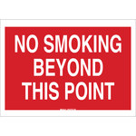 imagen de Brady B-555 Aluminio Rectángulo Letrero de no fumar Rojo - 10 pulg. Ancho x 7 pulg. Altura - 42701