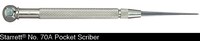 imagen de Starrett Acero Trazador de bolsillo de acero - longitud de 2 - 3/8 pulg.adas (60mm) - diámetro de 1/4 pulg. (6.4mm) - 70A