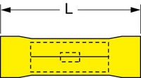 imagen de 3M Scotchlok MVU10BCX Yellow Butted Vinyl Butted Butt Connector - 1.02 in Length - 0.25 in Max Insulation Outside Diameter - 0.135 in Inside Diameter - 58827