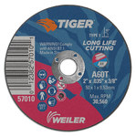 imagen de Weiler Tiger Cut-Off Wheel 57010 - Type 1 (Straight) - 2 in - Aluminum Oxide - 60 - T