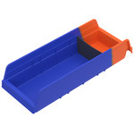 imagen de Akro-mils 20 lb Azul/Naranja Indicador Contenedor de almacenamiento - longitud 17 7/8 pulg. - Ancho 6 5/8 pulg. - Altura 4 pulg. - Compartimientos 1 - 36468 BLUE