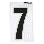 imagen de Brady 3000-7 Etiqueta de número - 7 - Negro sobre plateado - 1 1/2 pulg. x 2 3/8 pulg. - B-309